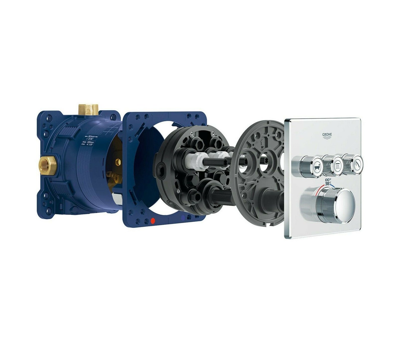 Extension Set Compatible with GROHE 14048000 Rapido SmartBox — 10