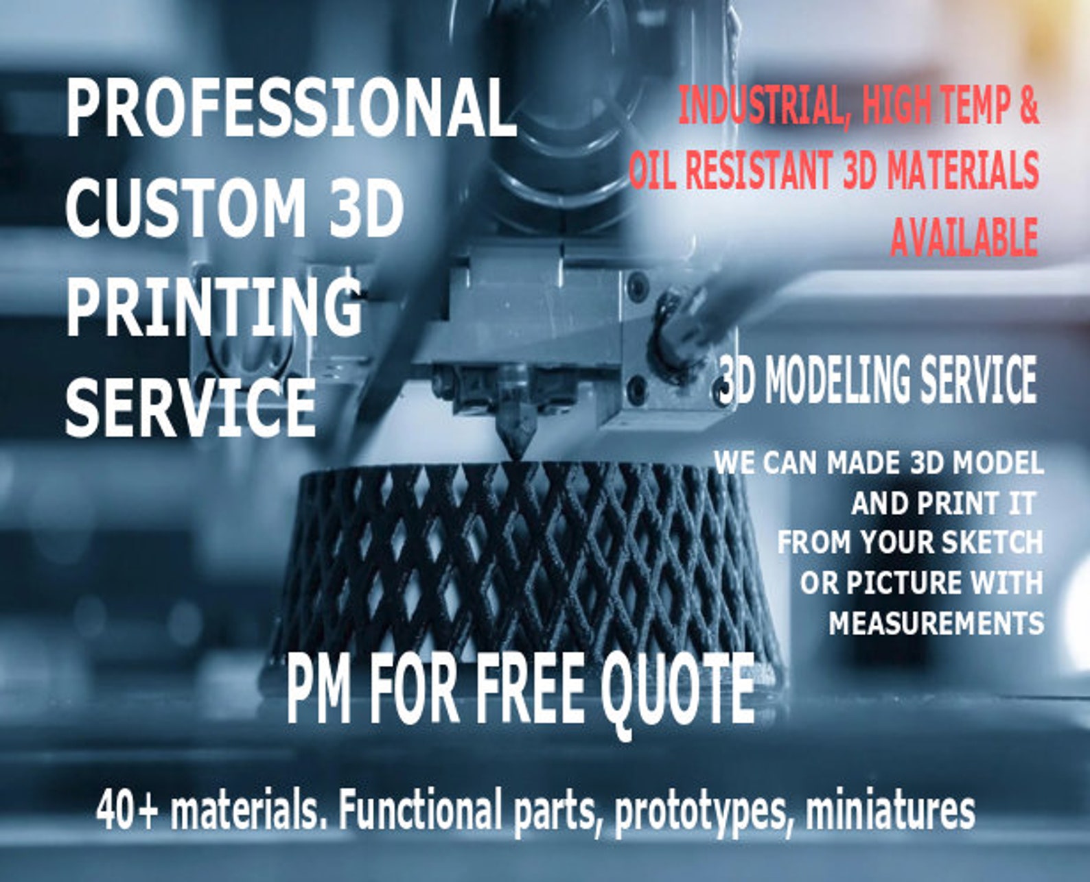 Custom Professional 3D Printing Service (40+ Materials, FDM/SLA/DLP) — 2